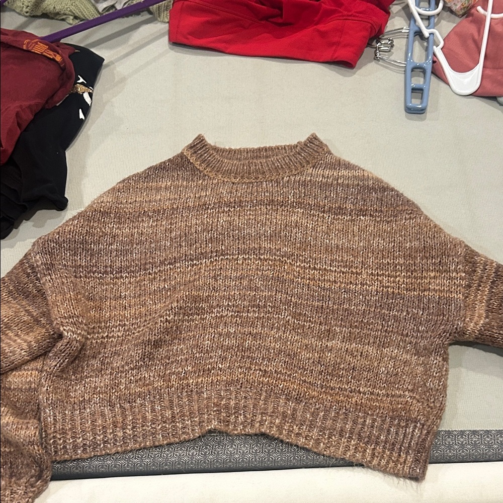 Elegant Tan Knit Sweater